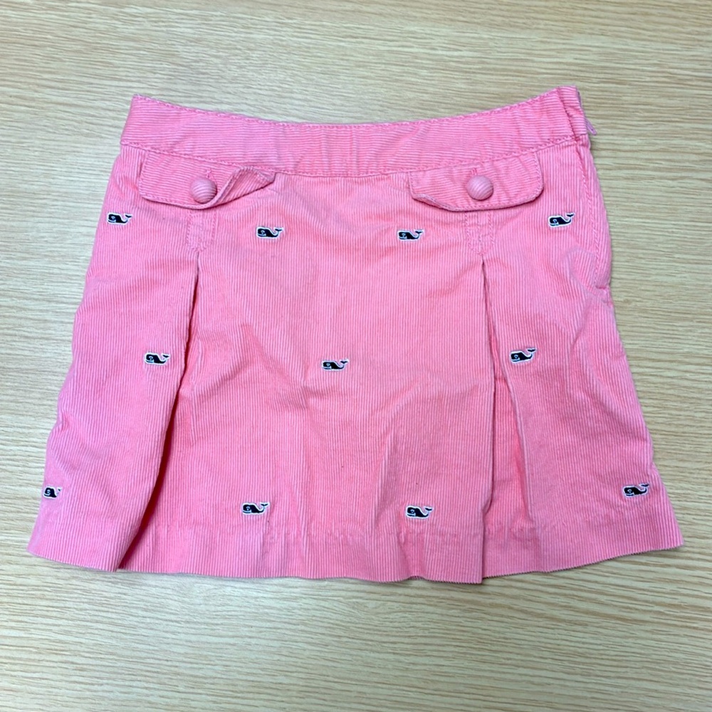 Vineyard Vines Girls Size 5 pink and blue whale skirt